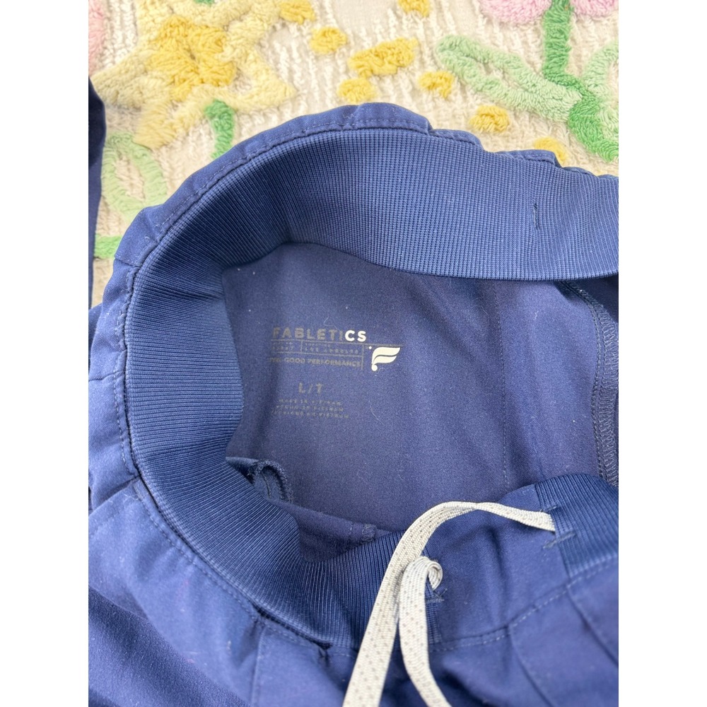 Fabletics Navy Blue Scrub Set V-Neck Top and Jogger Pants Large Tall L/T - Picture 7 of 10
